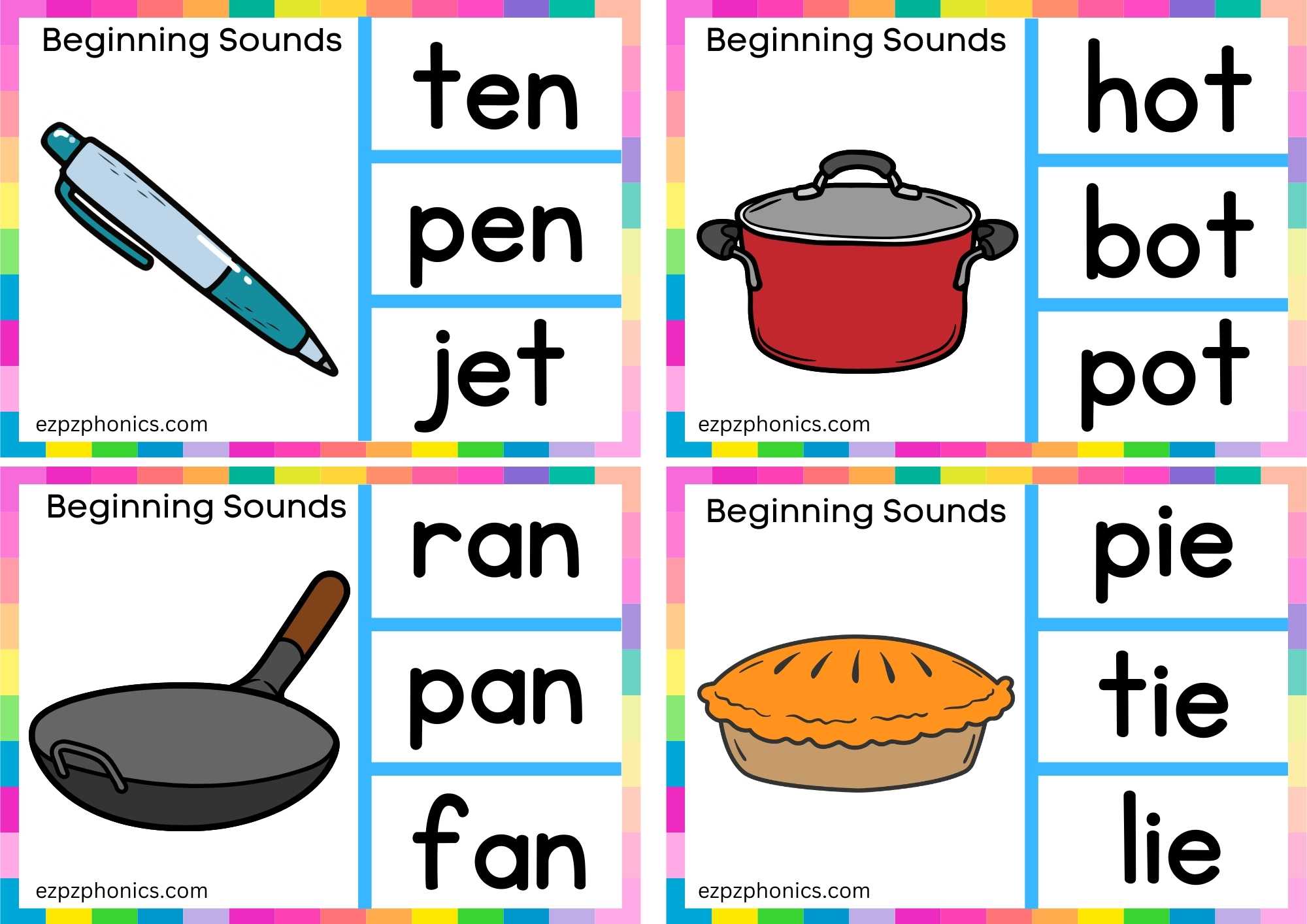 Letter P Look At The Image And Clip The Correct Word Group 1